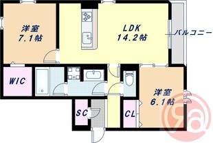 Ｖｉｅｖｌｅ阿倍野播磨町の物件間取画像